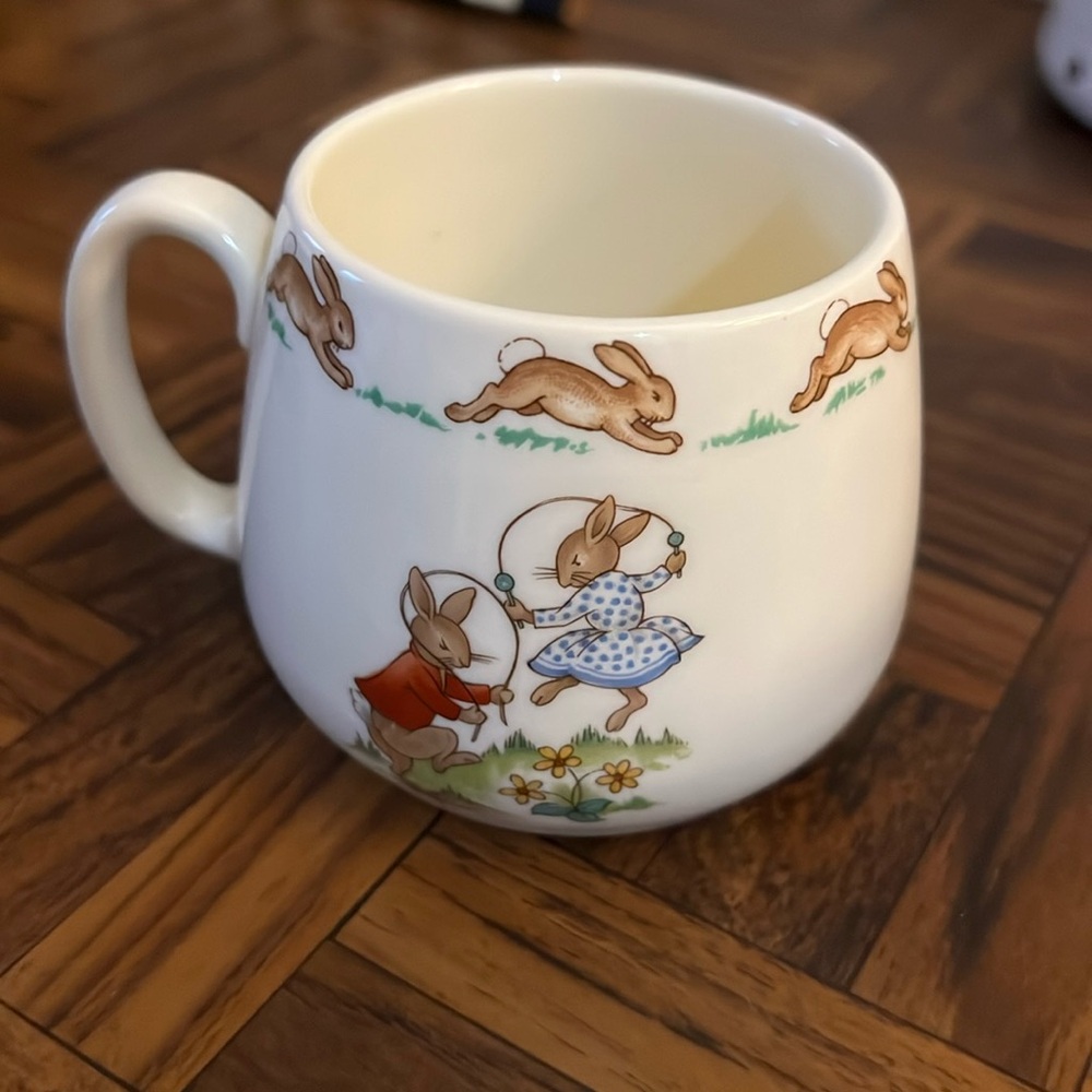 Vintage Bunnykins bone china teacup coffee cup